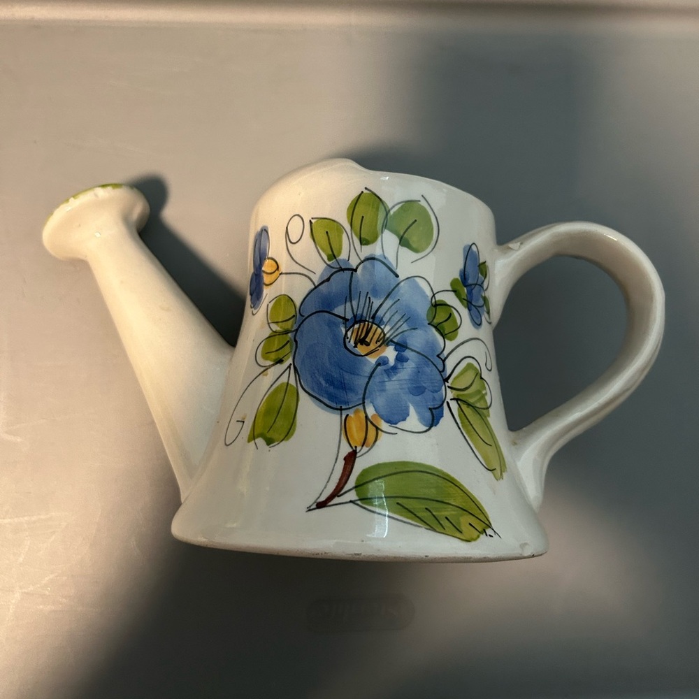 Floral Italian Ceramic Watering Can